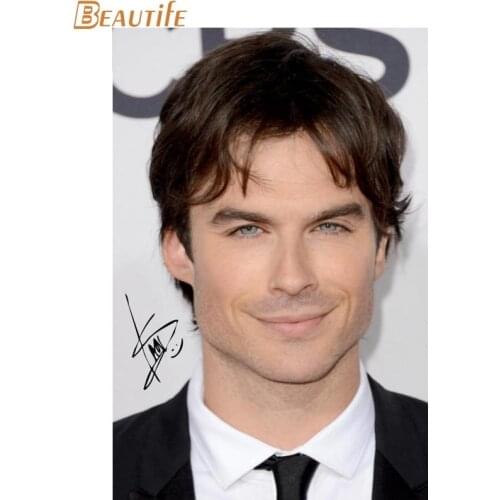 Hot Sale Custom Ian Somerhalder Poster Home Decoration Fashion Silk Fabric Wall Poster Custom Poster x008