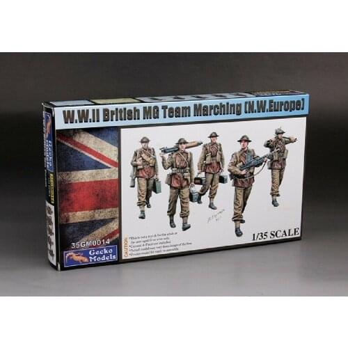 Gecko Models 35GM0014 1/35 WWII British MG Team Marching [N.W.Europe]