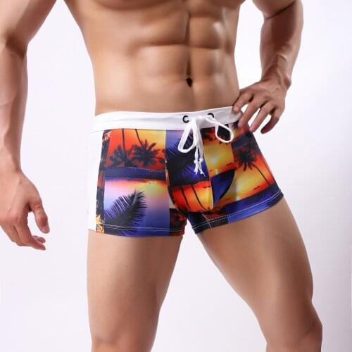 2021 New Mens Surfing Beach pants boxer Color Changing Swim Trunks Swimwear Swimsuit Slip Swimming Shorts Beach Swim Male Brief
