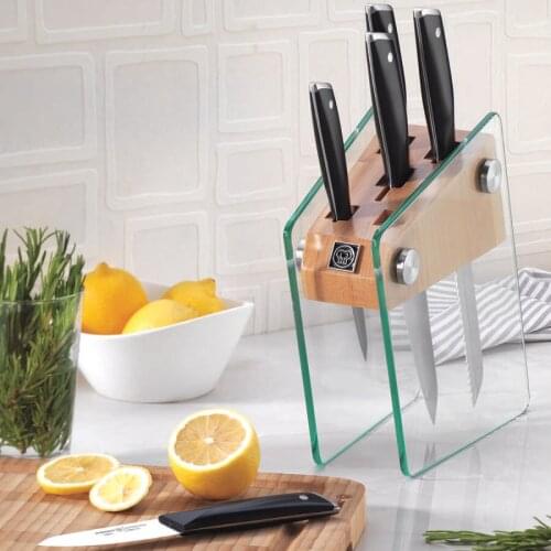 Korkmaz Steel Vetra Glass Stand Knife Set A685
