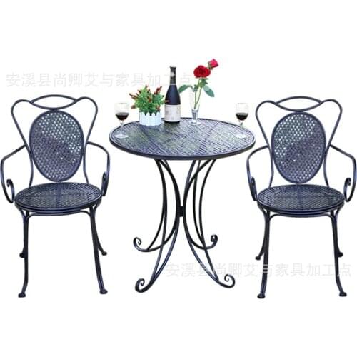 Iron Furniture Set American Style Outdoor Balcony Tables And Chairs Outdoor Villa Leisure Patio Furniture