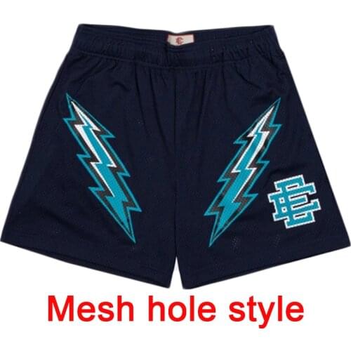 New Summer Mesh Hole Style Beach Running Shorts Men Casual Jogging Fitness Shorts Quick Dry Mens Gym Bermudas Board shorts