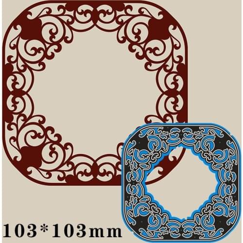 New Metal Cutting Dies Lace Irregular Figure for card DIY Scrapbooking stencil Paper Craft Album template Dies 103*103mm