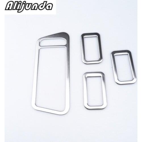 Special stainless steel interior repair lifting window panel decorative stamping labels for Volkswagen VW Golf 7 MK7 4 pieces