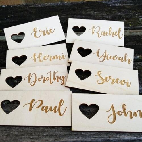 Custom Guest Name Wedding Tags Party Wedding Decoration Personalized Wood Tags Place Card Label Party Gift Table Decoration