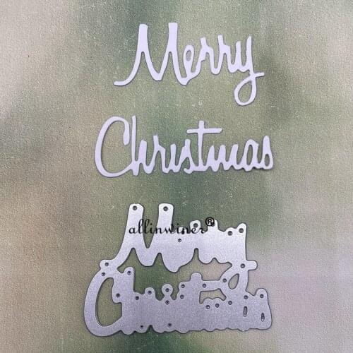Christmas letter decoration Metal Cutting Dies for DIY Scrapbooking Album Paper Cards Decorative Crafts Embossing Die Cuts