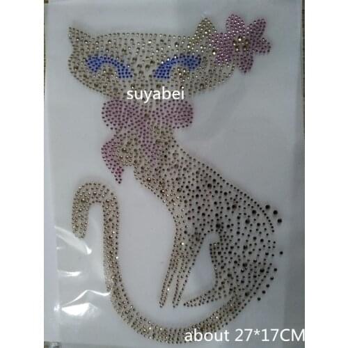 2pc/lot hot fix rhinestone fix rhinestone transfer motifs iron on rhinestone transfer designs applique patches for shirt