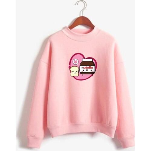 Nutella sweatshirt Cartoon nutella sweatshirt Omnomnom pullover Nutella lover sweatshirt Plush round neck long sleeve pullover