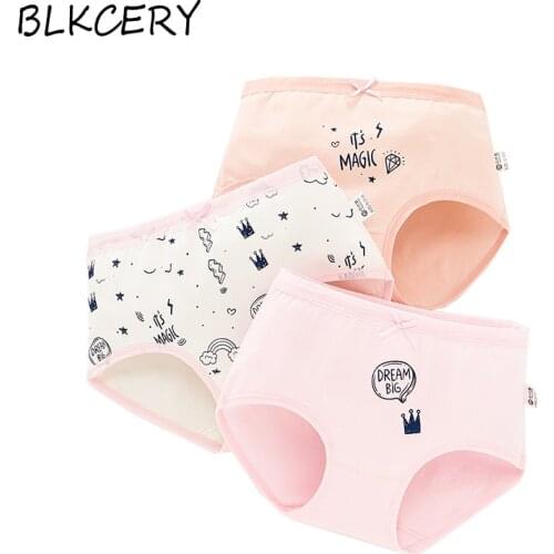 3pcs/pack Baby Girls Panties 0-14 Years Cotton Briefs Children Underwear Cartoon Underpants Little Kid Short Pants Clothes Gifts