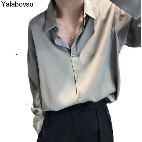 Yalabovso Womens Satin Shirts