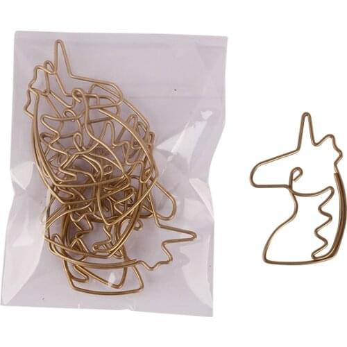 Unicorn Clip Cartoon Paper Clip red Clip New Korean Pin Metal Paper Clips Paperclips Paperclip Hedgehog Bookmark