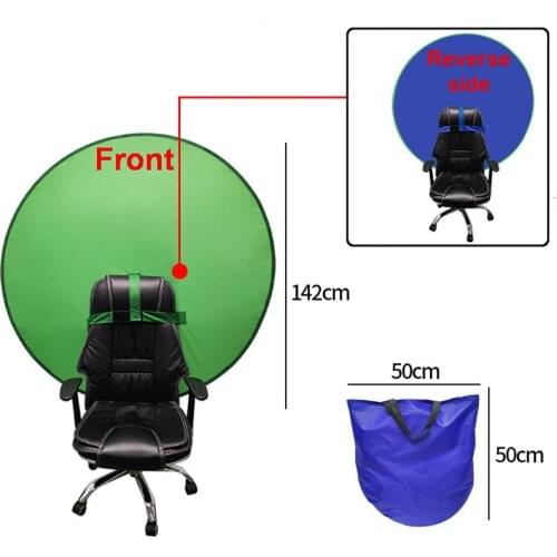 Green Screen Backdrops Photography Background Portable Fold Reflector for Live broadcast Video Round 2in1 Background Panel