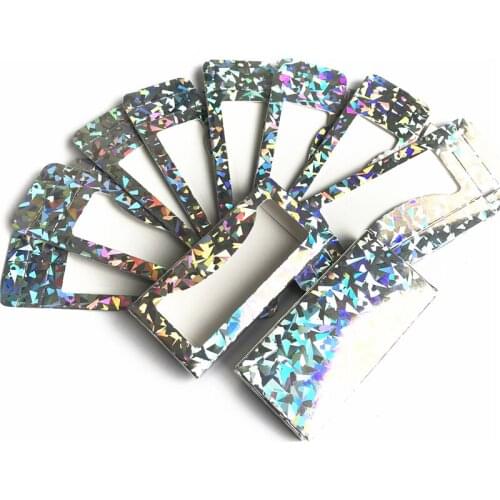 10/50/100 Piece Wholesale Bulk False Eyelashes Packaging Paper Boxes Rectangle Various Color Lash Package Box makeup free logo