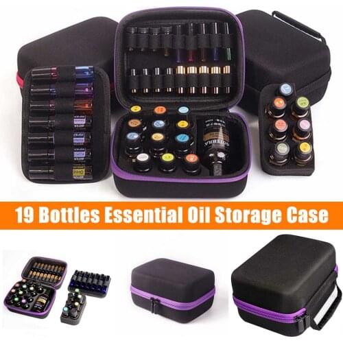 19 Bottles Travel Portable Carrying Nail Polish Storage Bag Essential Oil Case 5ML 10ML 15ML Essential Oil Collecting Organizer