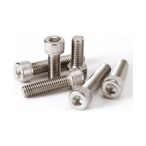 2Pcs M7 Allen Screw 304 Stainless Steel Hex Socket Cap Knurled Head Bolts 10mm-50mm Long Top Quality