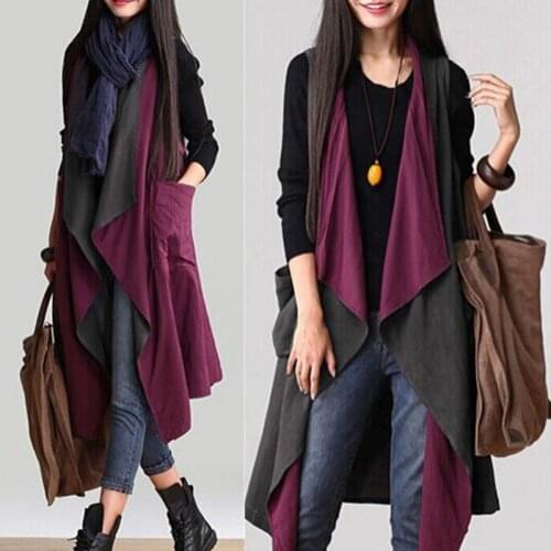 2019 Fashion Womens Vest Elegant Pocket Coat Sleeveless Vests Jacket Outwear Casual Brand Streetwear Chaleco Mujer LW460