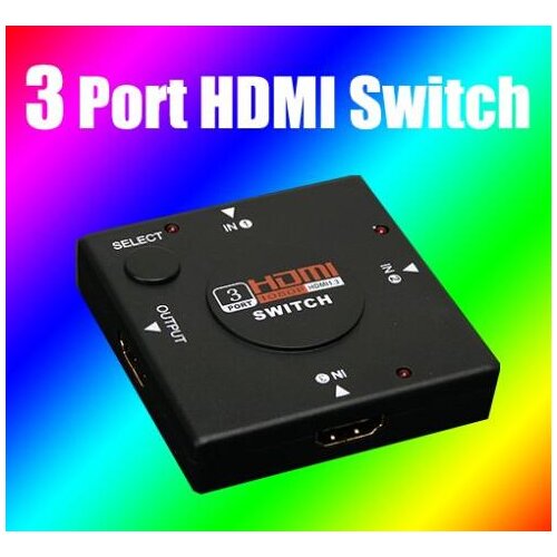 3 Port HDMI-compatible Switch Switcher Splitter HDMI-compatible Port for HDTV 1080P Vedio 3 in 1 out Selector Adapter For TV