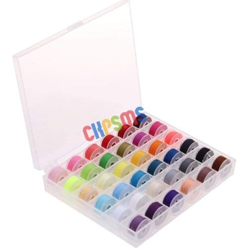 36Pcs Bobbin Threads with Storage Case Box, Pre-Wound Bobbins Set fit for Brother/Babylock/ Janome/Elna/Kenmore/Babylock/Singer