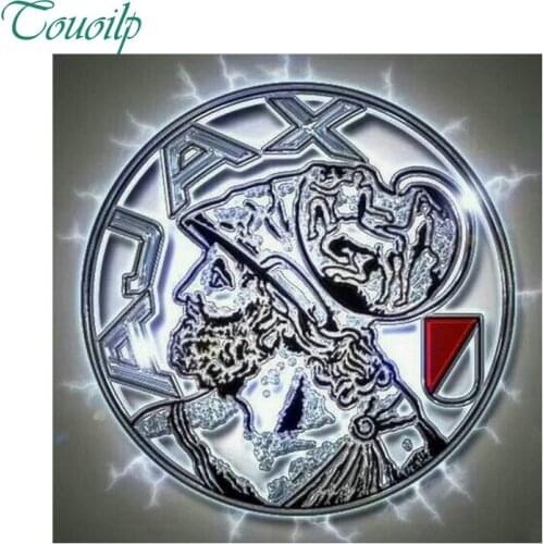 5D Diamond Painting Cross-Stitch Football badge sign AJAX Full square Pasted Home Decorative Mosaic Pictures Diamond embroidery