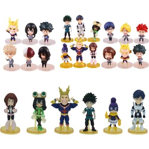 6pcs/set My Hero Academia Action Figures Set PVC Smack Izuku Midoriya Shouto Todoroki Katsuki Boku Amazing Toys Dolls