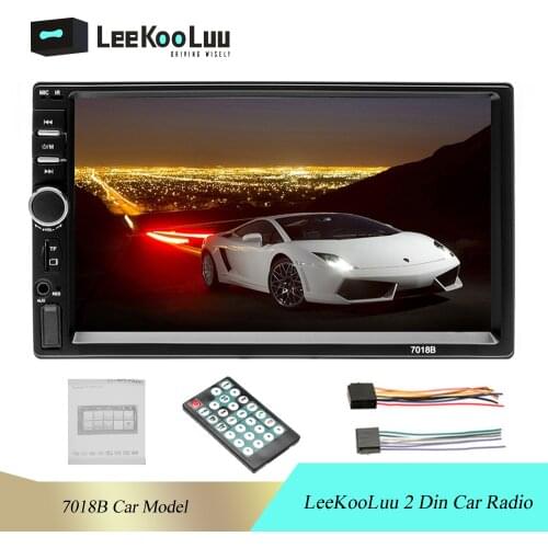LeeKooLuu 2 din 7018B Car Stereo 7" HD Car Radio Bluetooth FM Audio MP5 Player 2din Autoradio Support Rear View Camera Radio Car