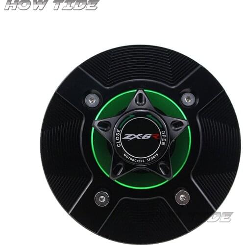 For KAWASAKI ZX-6R NINJA ZX 6R 2019-2020 Logo 8 Colors CNC Aluminum Keyless Motorcycle Accessories Fuel Gas Tank Cap Cover
