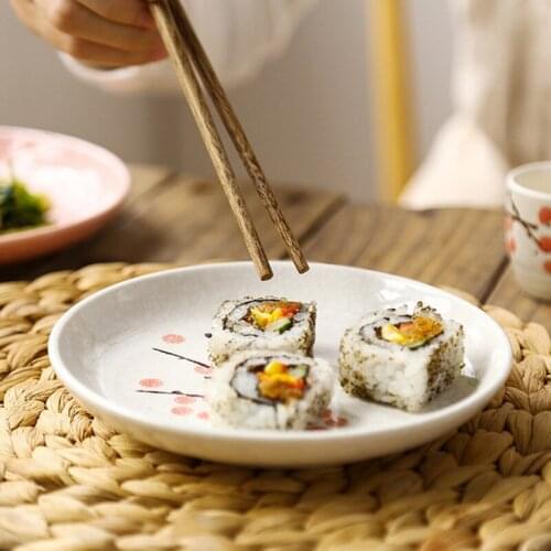 Elegant Japanese-style 6-inch bone plate hotel restaurant table ceramic plate tableware underglaze ceramic small cabbage