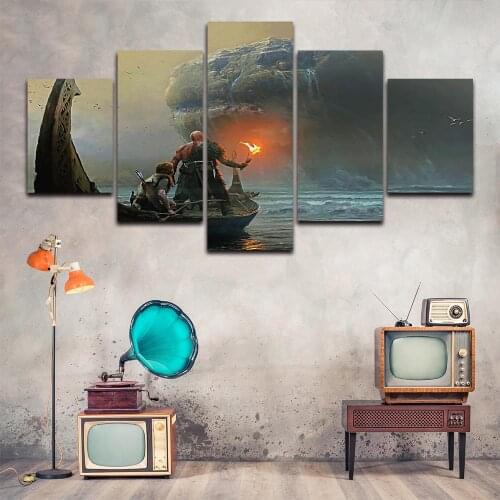 Canvas Paintings on The Wall Art God of War Kratos Posters and Prints Modern WaLL Pictures for Living Room No Frame