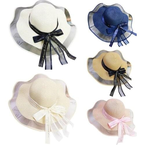 K3NF Women Noble Temperament Sun Cap Girls Sun Hat Grace Lady Ornament Protection from Sunlight Refined Bikini Accessory