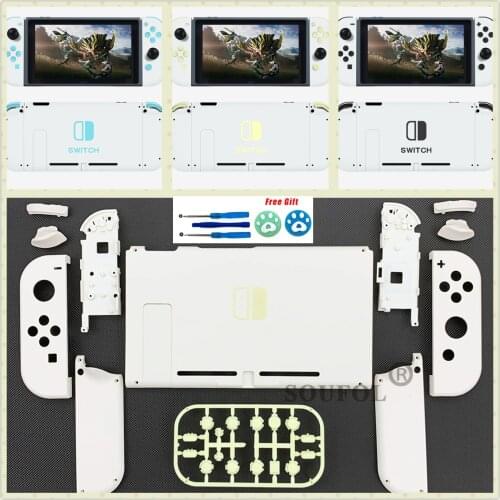 DIY Housing Shell Case for Nintendo Switch Touch Joycons Console Back Plate Controller with Full Set Buttons Kickstand