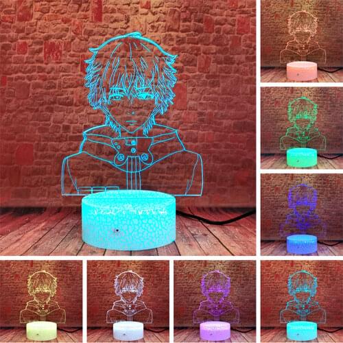 Cool 3D Illusion LED Nightlight Flash 7 Colors Change Lamp Tokyo Ghoul Anime action & toy figures boys