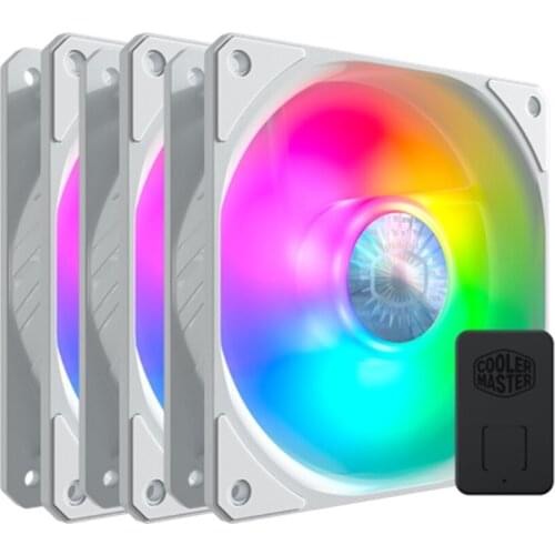 Cooler Master sickleflow 120 ARGB 3 in 1 White edition ARGB lighting with new silent driver IC PC case CPU Cooling fan 5V PWM