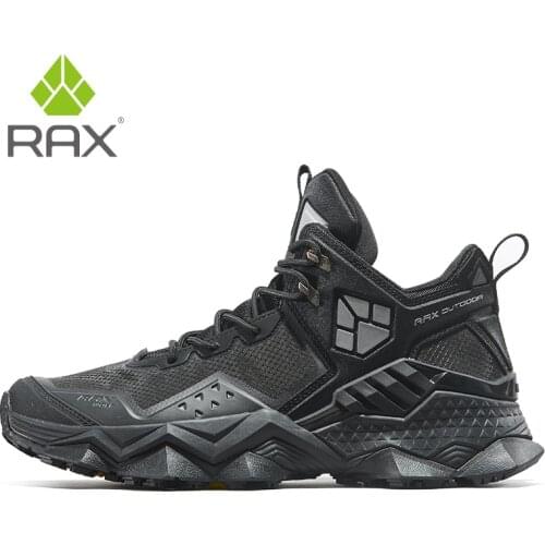 Rax Men Waterproof Hiking Shoes Breathable Hiking Boots Outdoor Trekking Boots Sports Sneakers Tactical Shoes