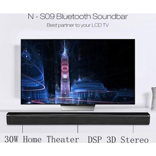 N-S09 30W Soundbar Speaker Wireless Bluetooth Speakers DSP Stereo Bass Subwoofer Sound Home Speaker Support Audio/Fiber/Coaxial