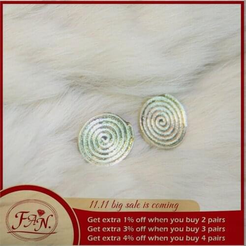 2021 New Trend Hot Sale Beautiful Charming Girl Women Bohemia Style Silver Color Vortex Swirl Cool Stud Earrings for Party Daily