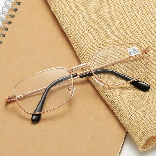 Reading Glasses Oval Metal Frame Clear Lens Men Women Presbyopic Eyeglasses Optical Spectacles Prescription +1.0 To +3.5
