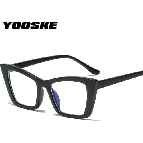 YOOSKE Anti Blue Light Cat Eye Glasses Frames Women Fashion Computer Eyeglasses Gaming Optical Frame for Ladies