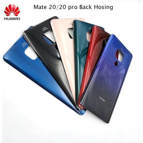 Original Huawei Mate 20 Back Glass Cover Replacement Battery Door Rear Housing For Mate20 Pro BACK Case Repair Part With Sticker