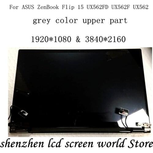 Original 15.6inch Laptop Lcd full Assembly For ASUS ZenBook Flip 15 UX562FD UX562F UX562 1920*1080 3840X2160 Touchscreen