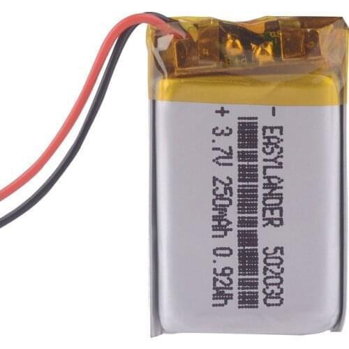502030 3.7V 250mAh Rechargeable li Polymer Li-ion Battery For USB Lighters bluetooth headset mouse Bracelet Wrist Watch 052030