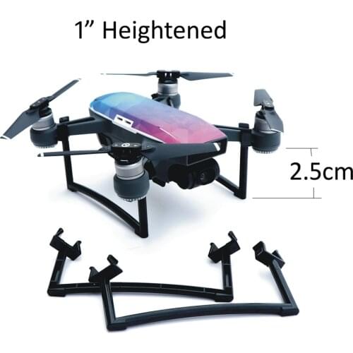 Extend Height Landing Gear for DJI Spark Drone 2.5cm Height 2 Colors Gray and Black Retail Package Extender Protector