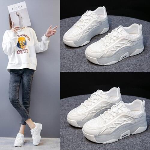 2021 Spring New Daddy Shoes Thick Soled Shoes Womens Sports Shoes Womens Shoes Breathable Leisure Zapatos De Mujer