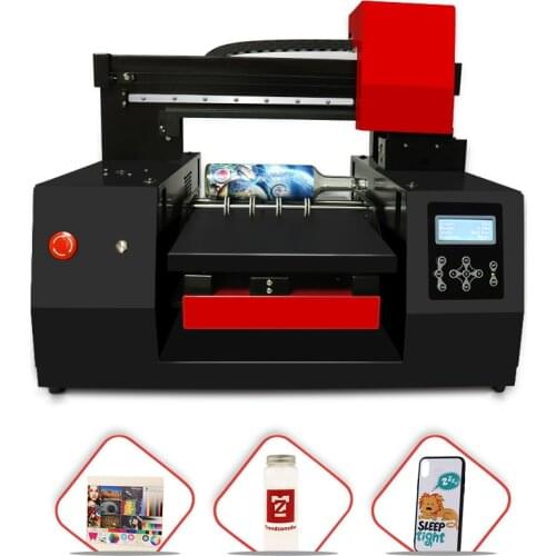 High speed A3 UV Printer 12 color UV flatbed printer with double printheads for phone case metal glass bottle leather TPU etc