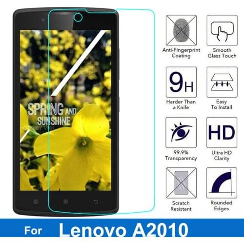 For Lenovo A2010 Screen Protector Original Anti-shock 9H Tempered Glass Safety Protective Film On A 2010 A2580 A2860