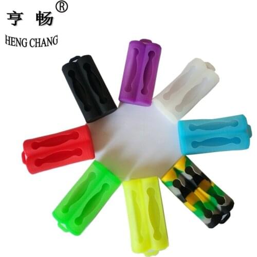 18650 silicon rubber case Protective Covers Colorful Soft Rubber Skin 18650 battery Shock-proof movable short-circuit box 8pcs