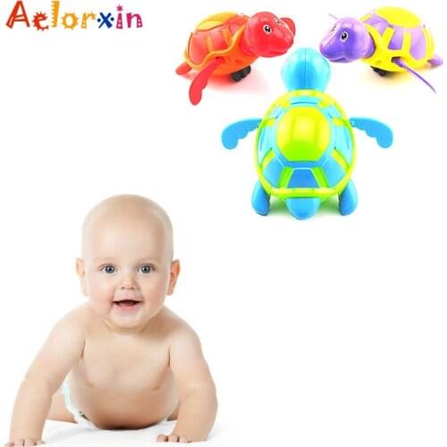 Clockwork Baby Bath Toys Swimming Turtle Animal Wound-up Chain Plastic Kids Toys For Children Outdoor Toy Newborns Educational