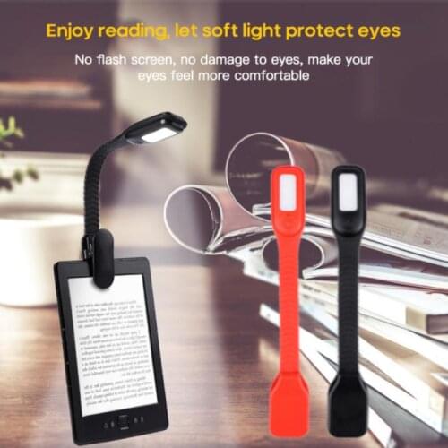 1PCS Book Light USB Rechargeable With Suction Clip Convenient Portable LED Flat Panel Reading Light For Kids Gifts TSLM2