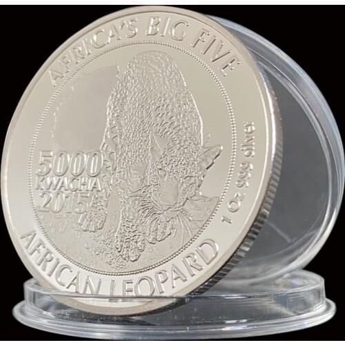 2015 Africa Big Five Leopard Commemorative Challenge Silver Coins Collectibles