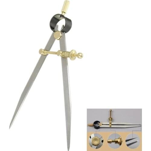 4" Adjustable DIY Wing Divider Leather Craft Rotating Scratch Leathercraft Furniture Compasses copper ruler Sewing Handmade Tool