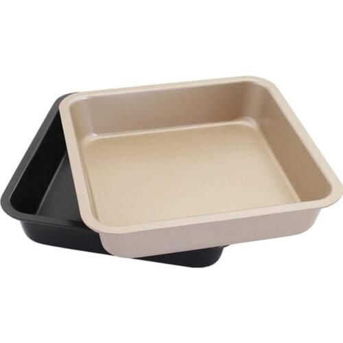 4Pcs Baking Tray Square Non-stick Carbon Steel Fashion Bakeware Bread Cake Tray for Home